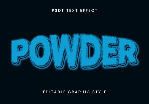 Blue Powder Grainy Text Effect Rough Spray Font