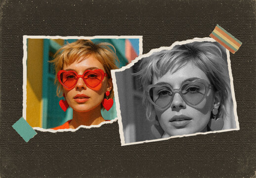 Gray And White Scrapbook Photo Effect