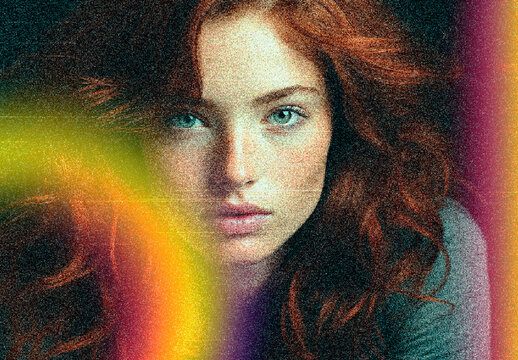 Pink And Yellow Light Burn Film Photo Effect