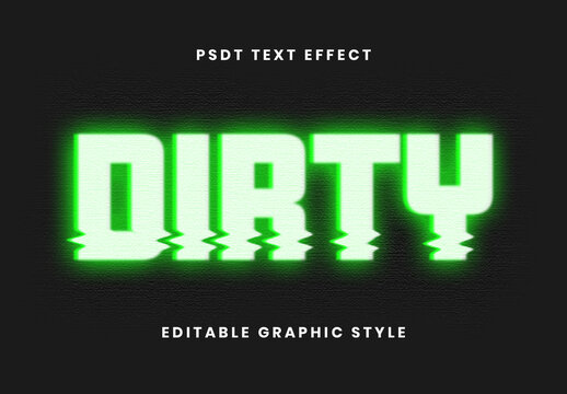 White And Green Distorted Scanner Text Effect Glitch Scanner Font