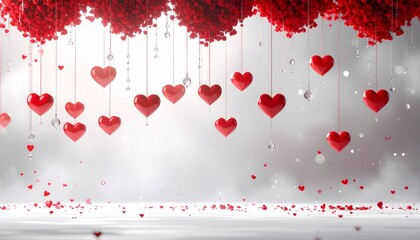 valentine background with hearts