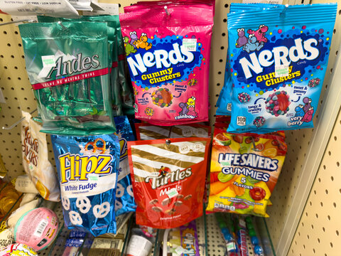 Candy Aisle Assorted Peg Bag Sweets Display