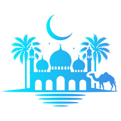 Islamic Minaret and Mosque Tower Silhouettes