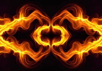 Abstract seamless texture showing intense swirling fire and heat waves in vibrant colors suitable for backgrounds and overlays ,bright ,warm colors ,heat