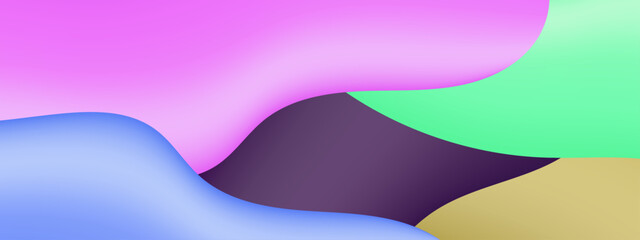 Abstract Colorful Wave Line in Dynamic Background
