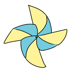 風車のシンプルイラスト