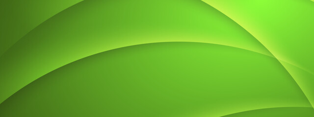 Green Abstract Gradient Curved Waves Background