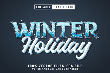 Winter Holiday Editable Text Effect