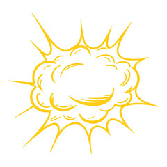 Outline Comic Explosion Blast