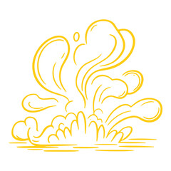 Yellow Fluid Smoke Burst