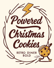 t shirt design  powered by christmas cookies