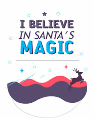 I Believe In Santas Magic T Shirt Design 