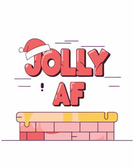 Jolly AF Bold Graffiti Style T Shirt Design 