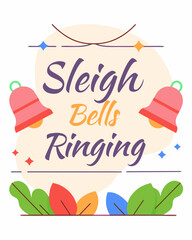 t shirt design sleigh bells ringing