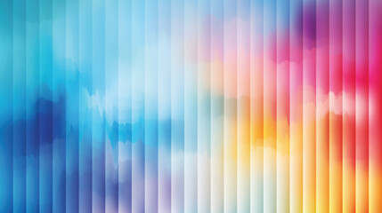 Vibrant vertical stripes of watercolor paint blend in a soft abstract gradient of blues pinks and yellows
