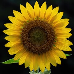 Fototapeta premium A majestic sunflower capturing the radiant glow of sunshine, highlighting its vibrant yellow petals and natural beauty in a close-up view ,nature ,summer flower ,floral