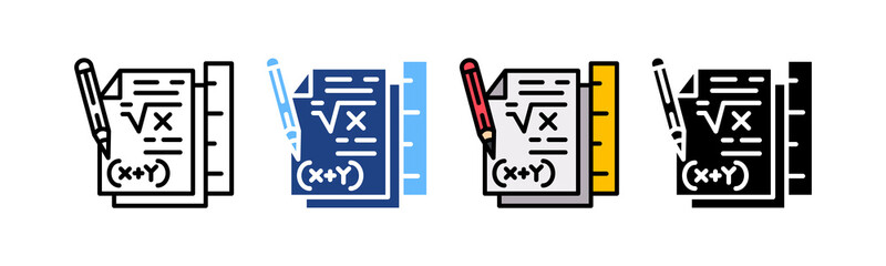 Mathematics multiple icon
