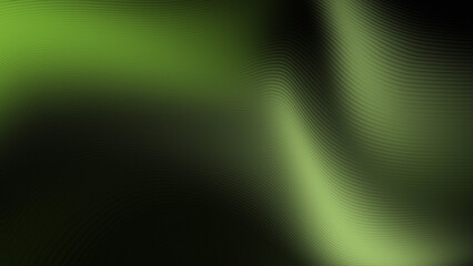 Abstract Green Wavy Lines with Dark Gradient Background Texture