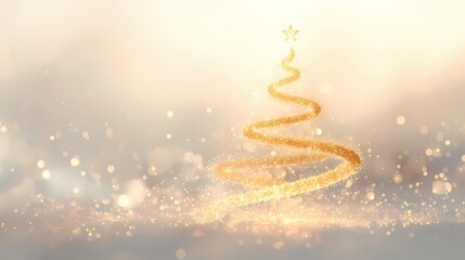 Obraz premium abstract christmas tree with lights