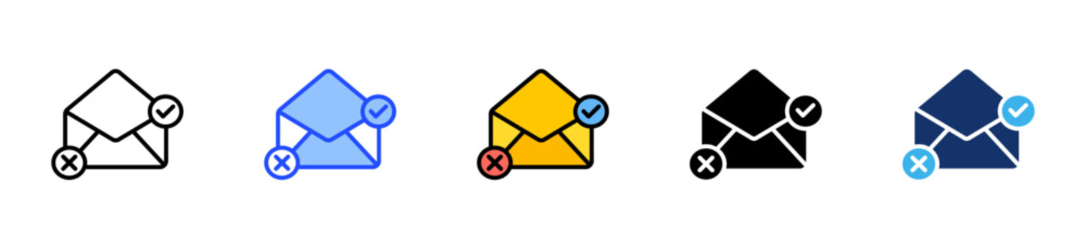 Email Etiquette Icon Collection With Multiple Styles