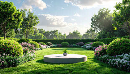 A green planter with plants in front of a green wall
7