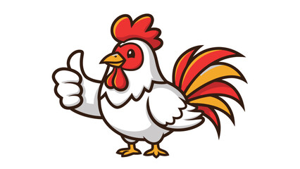 Rooster giving a thumbs up sign