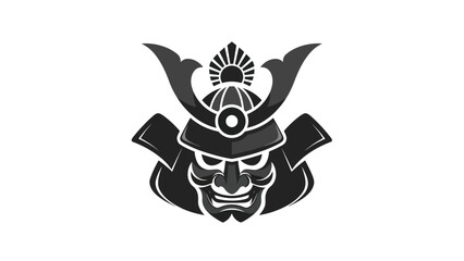 Samurai mask illustration