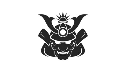 Samurai warrior mask icon