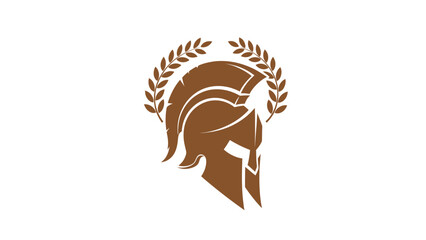 Spartan Warrior Helmet with Laurel Wreath Icon
