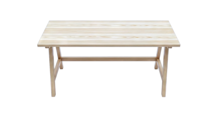 Wooden Table Isolated on White Background
