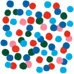 Abstract Hand-Painted Colorful Dot Pattern