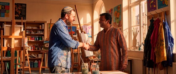 Artists meet and greet in shared creative space