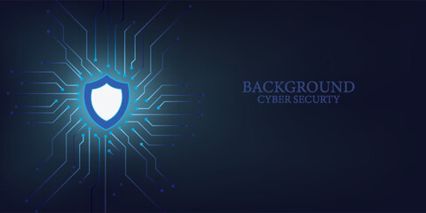 The concept of secure system and network protection technology. Cybersecurity technology background. For banners and templates. © Moh