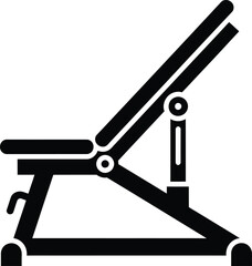 Bench for weightlifting in adjustable gym position