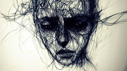 A unique interpretation of emotional distress in abstract form.