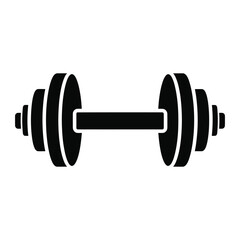 Dumbbell for weightlifting and strength training icon