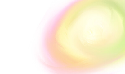 A gentle blend of soft pastel colors including pink, yellow, and green creates a dreamy, abstract background.