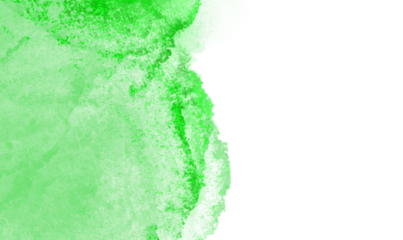 Abstract green watercolor wash with white space