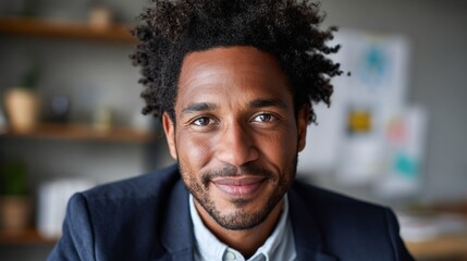 Man in suit smiling at camera