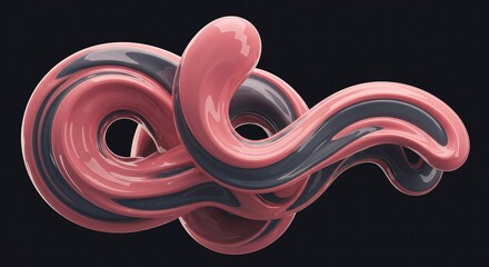 Abstract digital rendering showing extreme distortion and stretching of fluid forms, creating twisted chaotic patterns and complex spatial anomalies ,liquid ,viscous ,gel