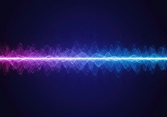 Dynamic abstract background showing complex vibrational energy waves, sound frequencies, and harmonic patterns in blue and purple tones ,deep ,frequency ,dynamic