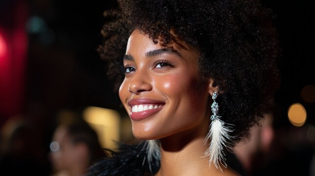 Woman smiling at camera