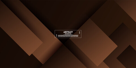 Fototapeta premium Dark orange geometric square business banner design. Creative banner design with overlapping shapes and shadows for template. Vector EPS10.