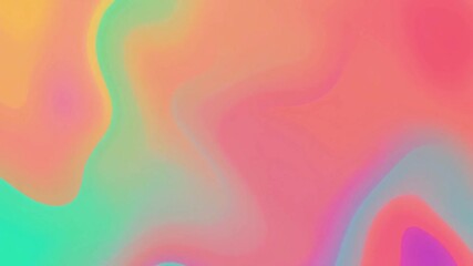 Abstract Holographic Fluid Gradient Loop, Vibrant Neon Liquid Motion Background, Seamless Psychedelic Soft Blurry Color Waves