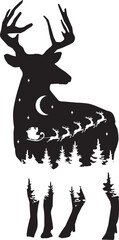 Vector Christmas Deer