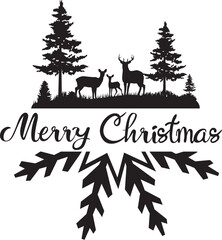 Vector Christmas Deer