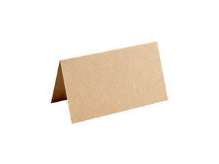 Kraft Place Card Isolated on White