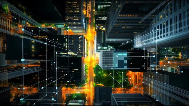 High-speed internet cable conduit into the city.