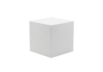 Fototapeta premium A simple white cube isolated on transparent background
