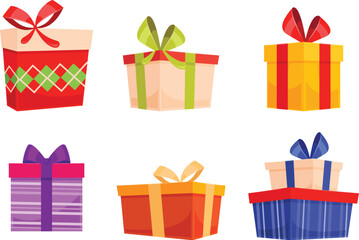 big pile colorfully wrapped gift boxes